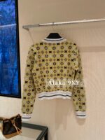 LOUIS VUITTON   2024 SS Early Autumn New Collection  Classic Lucky Grass Printed Logo Yellow Short Jacket for Women. loose coat - Image 20