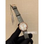 Cartier's self retained funds  Super difficult to buy white balloon series 18K rose gold sword shaped pointer, calf leather crocodile embossed strap - Image 3