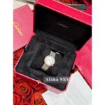 Cartier's self retained funds  Super difficult to buy white balloon series 18K rose gold sword shaped pointer, calf leather crocodile embossed strap - Image 6