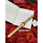 Cartier's self retained funds  Super difficult to buy white balloon series 18K rose gold sword shaped pointer, calf leather crocodile embossed strap - Image 7