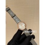 Cartier's self retained funds  Super difficult to buy white balloon series 18K rose gold sword shaped pointer, calf leather crocodile embossed strap - Image 10