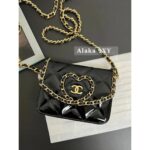 Chanel's new patent leather heartshaped chain  Crossbody small waste bag is hereSize: 12.5  9  3 Gift box packaging