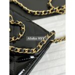 Chanel's new patent leather heartshaped chain  Crossbody small waste bag is hereSize: 12.5  9  3 Gift box packaging - Image 3
