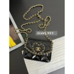 Chanel's new patent leather heartshaped chain  Crossbody small waste bag is hereSize: 12.5  9  3 Gift box packaging - Image 6