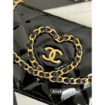 Chanel's new patent leather heartshaped chain  Crossbody small waste bag is hereSize: 12.5  9  3 Gift box packaging - Image 8