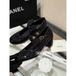 Chanel is super beautiful  rhinestone style   The 24A fashion series features handmade butterfly bow logo, thick heel, and Mary Jane single shoe for women. - Image 12