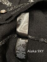 BALMAIN  2024 Early Autumn New Collection  Black Silver Stripe Glitter Versatile Casual Vneck Show Thin Temperament Metal Buckle Dress for Women - Image 39