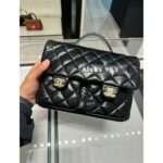Chanel Retro Versatile and Timeless24A New Series Double Pocket Postman Bag  The unpopular series features a chain with a strong sense of design   Sheepskin