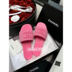 Chanel  24A fashion series early spring new itemwoven logo slippers for women Italian leather outsole candy color super summer - Image 5