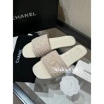 Chanel  24A fashion series early spring new itemwoven logo slippers for women Italian leather outsole candy color super summer - Image 11