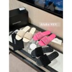 Chanel  24A fashion series early spring new itemwoven logo slippers for women Italian leather outsole candy color super summer - Image 13