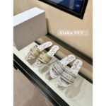 Dior  Embroidered flip flops with the letter D of the family logo, women's thick heel and flat bottom for summer wear, cool slippers with leather sole, 2024 summer new style - Image 9
