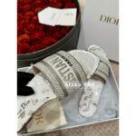 Dior  Embroidered flip flops with the letter D of the family logo, women's thick heel and flat bottom for summer wear, cool slippers with leather sole, 2024 summer new style - Image 12
