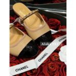 Chanel 24A collectionMetal chain round toe Mary Jane slippers are a musthave for women/lazy little princesses, super comfortable sheepskin foot pads