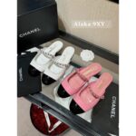 Chanel 24A collectionMetal chain round toe Mary Jane slippers are a musthave for women/lazy little princesses, super comfortable sheepskin foot pads - Image 5