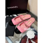 Chanel 24A collectionMetal chain round toe Mary Jane slippers are a musthave for women/lazy little princesses, super comfortable sheepskin foot pads - Image 7