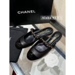Chanel 24A collectionMetal chain round toe Mary Jane slippers are a musthave for women/lazy little princesses, super comfortable sheepskin foot pads - Image 8