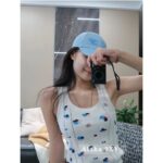 Chanel 24a Summer New Vacation Collection  Heavy Industry Blue Water Diamond Embroidered Logo Double sided/Flower Fisherman's Hat - Image 3