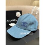 Chanel 24a Summer New Vacation Collection  Heavy Industry Blue Water Diamond Embroidered Logo Double sided/Flower Fisherman's Hat - Image 16