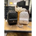 Chanel Mini Size is cuter ”  2024c show series handle chain design caviar small backpack   Original imported caviar cowhide fabric - Image 6