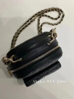 Chanel Mini Size is cuter ”  2024c show series handle chain design caviar small backpack   Original imported caviar cowhide fabric - Image 7