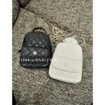 Chanel Mini Size is cuter ”  2024c show series handle chain design caviar small backpack   Original imported caviar cowhide fabric - Image 10