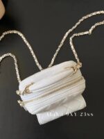 Chanel Mini Size is cuter ”  2024c show series handle chain design caviar small backpack   Original imported caviar cowhide fabric - Image 20