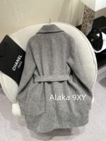 Chanel's highquality 24A highend handmade workshop series customized new models   100 imported wool bathrobe style coarse woolen woven coat with silk lining. - Image 4