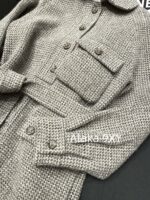 Chanel's highquality 24A highend handmade workshop series customized new models   100 imported wool bathrobe style coarse woolen woven coat with silk lining. - Image 10