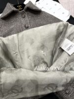 Chanel's highquality 24A highend handmade workshop series customized new models   100 imported wool bathrobe style coarse woolen woven coat with silk lining. - Image 12