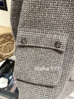Chanel's highquality 24A highend handmade workshop series customized new models   100 imported wool bathrobe style coarse woolen woven coat with silk lining. - Image 23