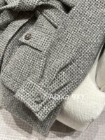 Chanel's highquality 24A highend handmade workshop series customized new models   100 imported wool bathrobe style coarse woolen woven coat with silk lining. - Image 28
