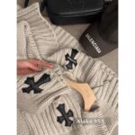 Chrome hearts self owned24 autumn/winter new collection crocheted leather cross logo gram  pullover wool sweater. Loose oversized unisex design - Image 5