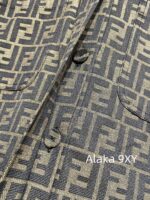 Fendi "FF" Jacquard Letter Logo 2024 Autumn New Vintage Heavy Industry British Style Heavy Industry Belt Flip Collar Western Style Dress - Image 29