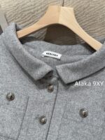 MIUMIU "British Rich Girl Dress Up" Heavy duty Wool Soft Cocoon Woolen Short Tall Tall Short Flower Bud Thick Coat Warm Jacket Women/Half body Flower Bud Skirt Skirt - Image 29