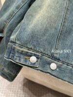 Acne studios American retro vintage vintage lambskin collar denim jacket  Women's autumn and winter cotton padded thick 2024 new winter cotton jacket - Image 28