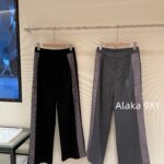 DIOR D  2024 Autumn/Winter New CollectionHeavy Industry Three Dimensional Cutting High Waist Design Double Sided Striped Suit Pants/Wide Leg Pants
