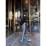 DIOR D  2024 Autumn/Winter New CollectionHeavy Industry Three Dimensional Cutting High Waist Design Double Sided Striped Suit Pants/Wide Leg Pants - Image 18