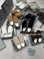 Balenciaga Super ComfortableRetained  24 Autumn/Winter New Collection BB Printed Letter Logo Imported Australian Wool Slippers. - Image 13