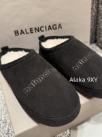 Balenciaga Super ComfortableRetained  24 Autumn/Winter New Collection BB Printed Letter Logo Imported Australian Wool Slippers. - Image 29