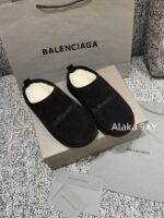 Balenciaga Super ComfortableRetained  24 Autumn/Winter New Collection BB Printed Letter Logo Imported Australian Wool Slippers. - Image 31