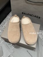 Balenciaga Super ComfortableRetained  24 Autumn/Winter New Collection BB Printed Letter Logo Imported Australian Wool Slippers. - Image 33