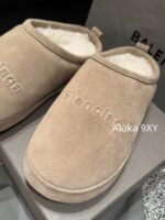 Balenciaga Super ComfortableRetained  24 Autumn/Winter New Collection BB Printed Letter Logo Imported Australian Wool Slippers. - Image 36