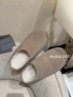 Balenciaga Super ComfortableRetained  24 Autumn/Winter New Collection BB Printed Letter Logo Imported Australian Wool Slippers. - Image 41