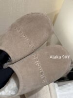 Balenciaga Super ComfortableRetained  24 Autumn/Winter New Collection BB Printed Letter Logo Imported Australian Wool Slippers. - Image 42
