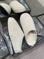 Balenciaga Super ComfortableRetained  24 Autumn/Winter New Collection BB Printed Letter Logo Imported Australian Wool Slippers. - Image 45