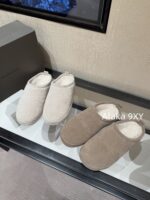 Balenciaga Super ComfortableRetained  24 Autumn/Winter New Collection BB Printed Letter Logo Imported Australian Wool Slippers. - Image 60