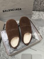 Balenciaga Super ComfortableRetained  24 Autumn/Winter New Collection BB Printed Letter Logo Imported Australian Wool Slippers. - Image 63