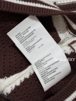 MIUMIU American College Style   2024 Autumn/Winter New Collection  Collar Color blocked Hook woven Letter Logo Zipper style Wool Cardigan Coat for Women. 100 wool fabric - Image 6