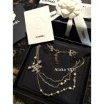 CHANEL  24n New Series Heavy Metal/Diamond/Enamel Bow Necklace Bracelet Knitted Waist Chain Earrings Brooch Full Series Metal Bracelet - Image 4
